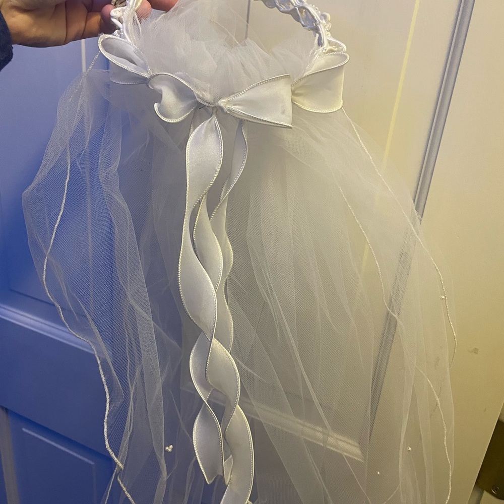 First Communion Dress+Vail - Picture 5 of 7